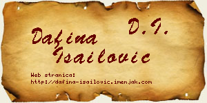 Dafina Isailović vizit kartica